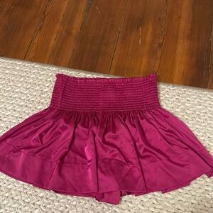 Magenta flowy skirt/shorts